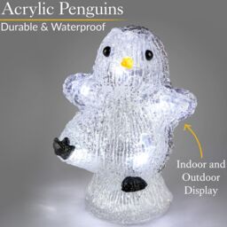 Christow Penguin Christmas Lights Indoor Outdoor Xmas Decorations LED Battery Powered x 5 - thumbnail 4
