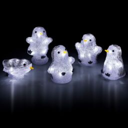 Christow Penguin Christmas Lights Indoor Outdoor Xmas Decorations LED Battery Powered x 5 - thumbnail 2