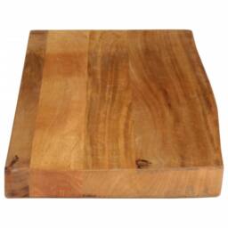 Berkfield Home Table Top Live Edge 70x40x2.5 cm Solid Wood Mango in Brown - thumbnail 4