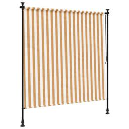 Berkfield Home Outdoor Roller Blind Orange & White 200x270 cm Fabric&Steel - thumbnail 5