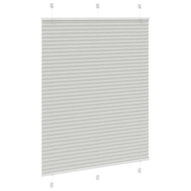 Berkfield Home Pleated Blind Light Grey 105x150 cm Fabric Width 104.4 cm Polyester - image 1