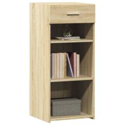 Berkfield Home Sideboard Sonoma Oak 40x42.5x93 cm Engineered Wood in Light Tan - thumbnail 3