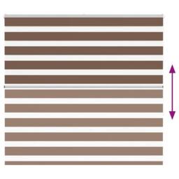 Berkfield Home Elegant Zebra Blind Brown 155x150 cm Fabric Width 150.9 cm Polyester - thumbnail 5