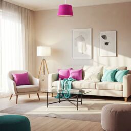 Happy Homewares Sleek Velvet Fabric 12 Inch Drum Lamp Shade with Cotton Inner in Pink - Size: 12 inches - thumbnail 7