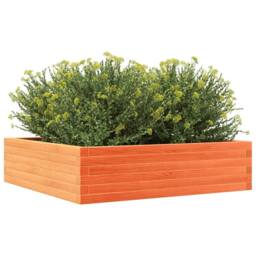 Berkfield Home Decorative Garden Planter Wax Brown 90x90x23 cm Solid Wood Pine - Size: 90 x 90 x 23 cm - thumbnail 4