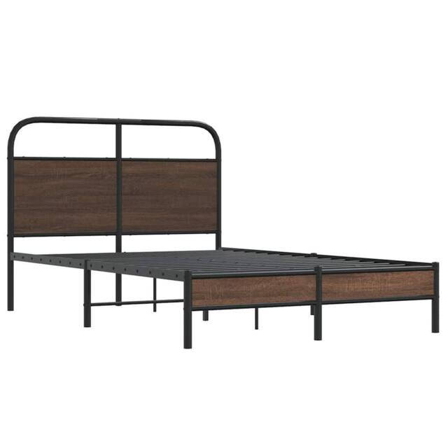 Berkfield Home Elegant Bed Frame Frame 120x190 cm Small Double Brown Oak Wood - image 1