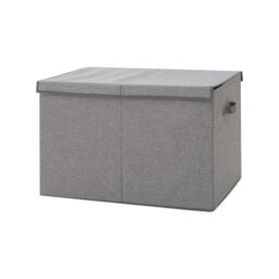 Xample Large Collapsible Storage Box Folding Jumbo Storage Chest Toys Kids Room Toy Box in Grey - thumbnail 3