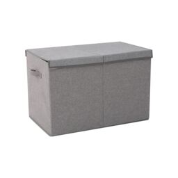 Xample Large Collapsible Storage Box Folding Jumbo Storage Chest Toys Kids Room Toy Box in Grey - thumbnail 2