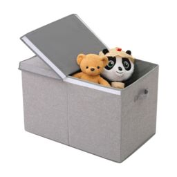 Xample Large Collapsible Storage Box Folding Jumbo Storage Chest Toys Kids Room Toy Box in Grey