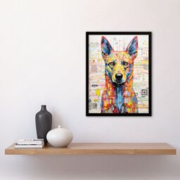 Artery8 Wall Art Print Gods Dog Blue Unclassified Robot Hybrid Secret Military Schematic Futuristic Complex Arcane Manuscript Gift For Him Man Cave - thumbnail 4