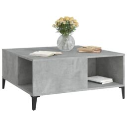 Berkfield Home Coffee Table Concrete Grey 80x80x36.5 cm Engineered Wood - thumbnail 4