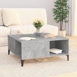 Berkfield Home Coffee Table Concrete Grey 80x80x36.5 cm Engineered Wood - thumbnail 3