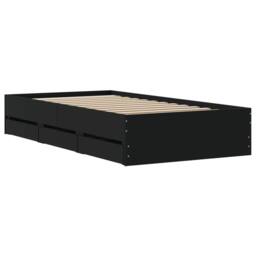 Berkfield Home Bed Frame with Drawers without Mattress Black 90x200 cm - thumbnail 8