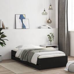 Berkfield Home Bed Frame with Drawers without Mattress Black 90x200 cm - thumbnail 2