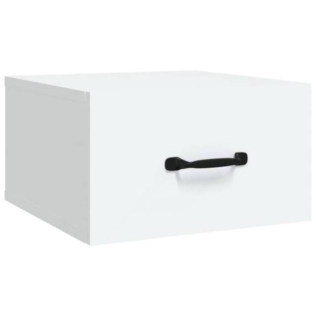Berkfield Home Wall-mounted Bedside Cabinet White 35x35x20 cm - Size: 35 x 35 x 20 cm - image 1