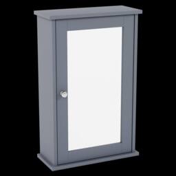 Home Discount Bath Vida Modern Mirrored Wall Cabinet 1 Door Bathroom Storage Unit in Grey - thumbnail 1