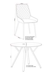 Seconique Athens Round Dining Set with Avery Chairs in Green - thumbnail 6