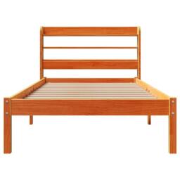 Berkfield Home Bed Frame with Headboard without Mattress Wax Brown 100x200 cm - thumbnail 5