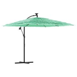 Berkfield Home Garden Parasol with Steel Pole Green 246x246x230 cm - Size: 246 x 246 x 230 cm - thumbnail 2
