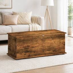 STILVORA Storage Bench 100 x 40 cm with Lift-Up Lid in Brown