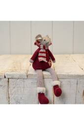 KDMD Fabric Mouse with Red Jumper Scarf & Dangly Legs - thumbnail 1