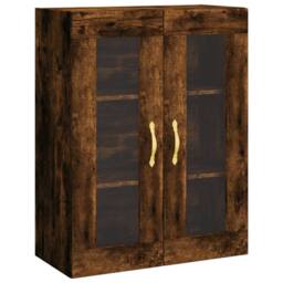 Berkfield Home Wall Mounted Cabinets 2 pcs Smoked Oak Engineered Wood in Brown - thumbnail 5