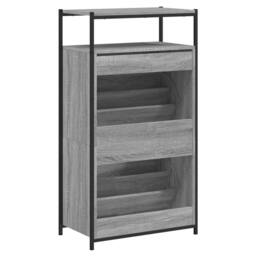 Berkfield Home Shoe Cabinet Grey Sonoma 60x34x112 Engineered Wood - thumbnail 7
