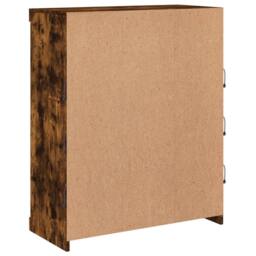Berkfield Home Sideboard with LED Lights Smoked Oak 81x37x100 cm in Brown - Size: 81 x 37 x 100 cm - thumbnail 8