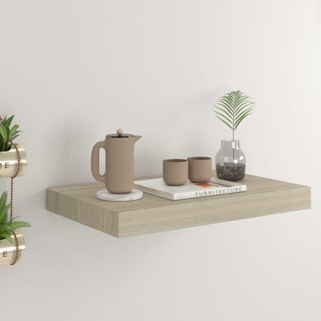 Berkfield Home Floating Wall Shelf Oak 40x23x3.8 cm MDF in Brown - image 1