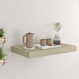 Berkfield Home Floating Wall Shelf Oak 40x23x3.8 cm MDF in Brown - thumbnail 1