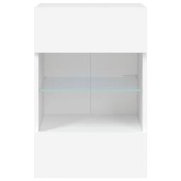 Berkfield Home TV Wall Cabinet with LED Lights White 40x30x60.5 cm - thumbnail 9
