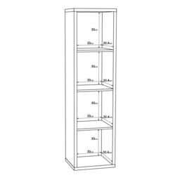 Wyld Haus Shanghai Matt White 4 Cube Storage Unit 4 Shelves - thumbnail 7