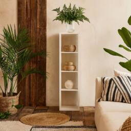 Wyld Haus Shanghai Matt White 4 Cube Storage Unit 4 Shelves - thumbnail 2