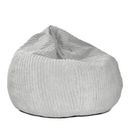 rucomfy Beanbags rucomfy Jumbo Cord Slouchbag - Indoor Classic Bean Bag for Adults in Light Grey - thumbnail 4