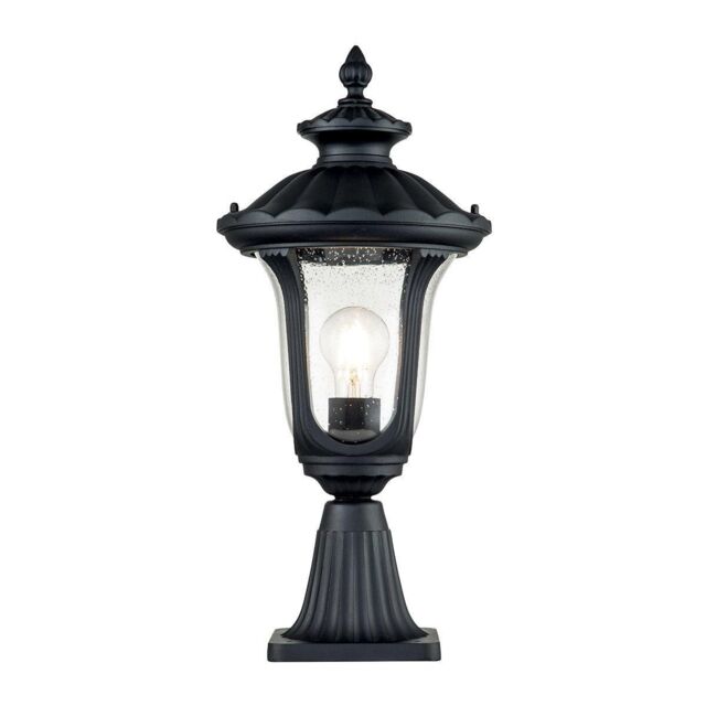 Netlighting Chicago Outdoor Pedestal Light Textured Black IP44 - image 1