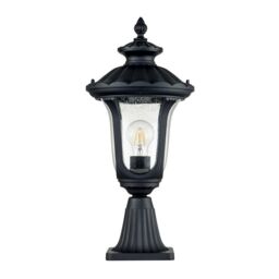 Netlighting Chicago Outdoor Pedestal Light Textured Black IP44 - thumbnail 2