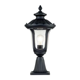 Netlighting Chicago Outdoor Pedestal Light Textured Black IP44 - thumbnail 1