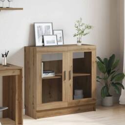 Berkfield Home Book Cabinet Artisan Oak 82.5x30.5x80 cm Engineered Wood in Brown - thumbnail 3