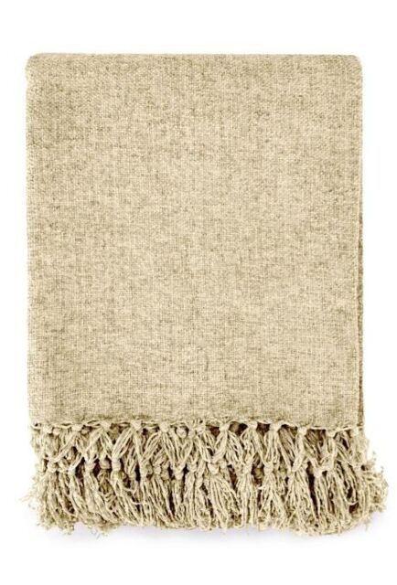 New Edge Blinds Camilla Collection Chenille Throw in Natural - Size: 127 cm x 152 cm - image 1