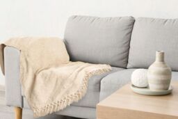 New Edge Blinds Camilla Collection Chenille Throw in Natural - Size: 127 cm x 152 cm - thumbnail 3