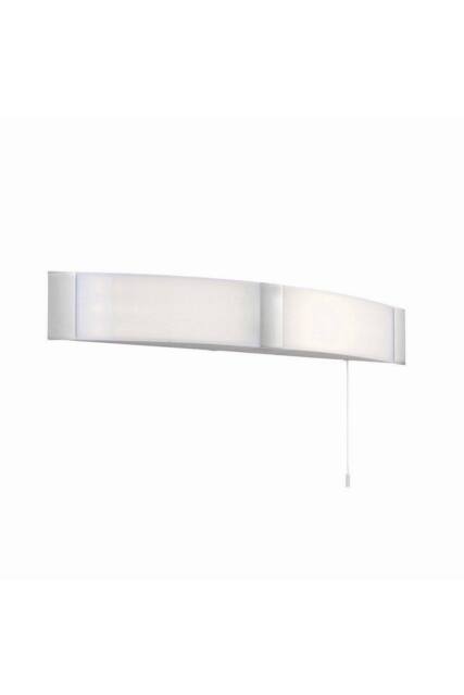 Netlighting Onan Bathroom Wall Light Chrome Opal White IP44 in Grey