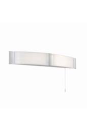 Netlighting Onan Bathroom Wall Light Chrome Opal White IP44 in Grey