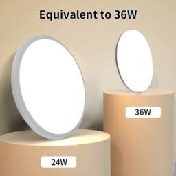 COMELY LED Ceiling Light, 36W Bathroom Lights Ceiling Waterproof IP54, 6500K in White - thumbnail 7