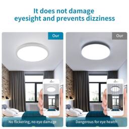 COMELY LED Ceiling Light, 36W Bathroom Lights Ceiling Waterproof IP54, 6500K in White - thumbnail 8