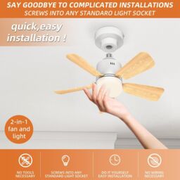 Garwarm Ceiling Fan with Light Dimmable in White - thumbnail 6