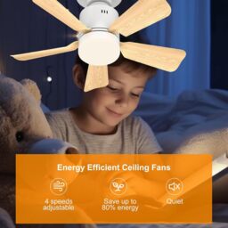 Garwarm Ceiling Fan with Light Dimmable in White - thumbnail 8