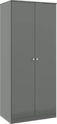 Seconique Denver 2 Door Wardrobe in Grey - thumbnail 2