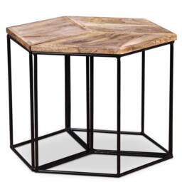 Berkfield Home Coffee Table Solid Mango Wood 56x48x40 cm in Brown - Size: 56 x 48 x 40 cm - thumbnail 5