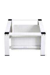 Living and Home Washing Machine Dryer Pedestal with Drawer in White - thumbnail 5