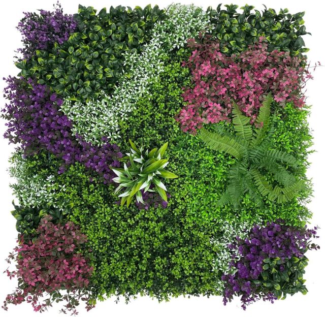 AKA Artificial Living Wall Panels Green Plant Flower Foliage 1m x 1m - Size: 100 cm x 100 cm